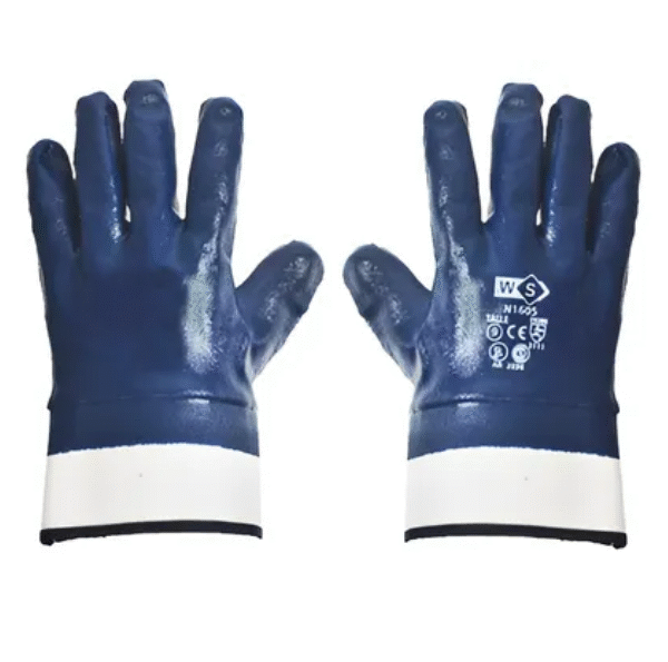 GUANTE NITRILO PUÑO LONA Nº 1605 - WORKSAFE