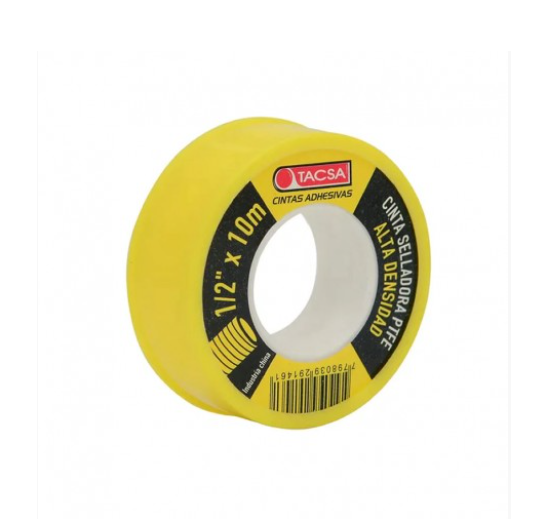 CINTA TEFLON ALTA DENSIDAD 1/2"x10mt - PUMPKIN