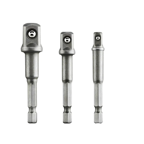 ADAPTADOR BOCALLAVE P/TALADRO 3pcs 1/4 3/8 1/2 - RUHLMANN
