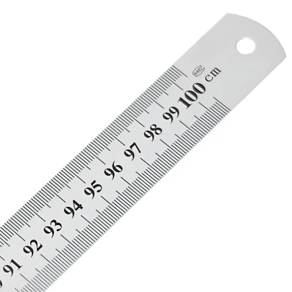 REGLA DE ACERO INOX. 1mt - RUHLMANN