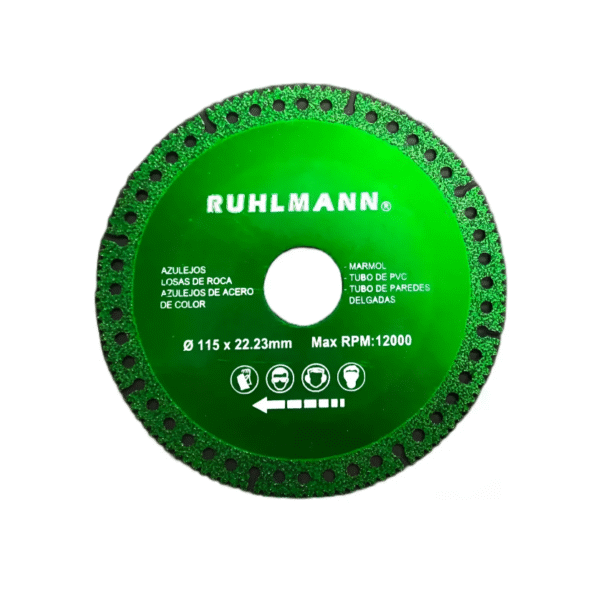 DISCO CORTE MULTIF. DIAMANTADO 4 1/2" - RUHLMANN