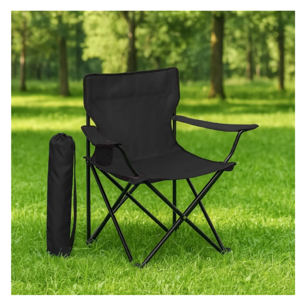 SILLA PLEGABLE TELA NEGRO- KOA