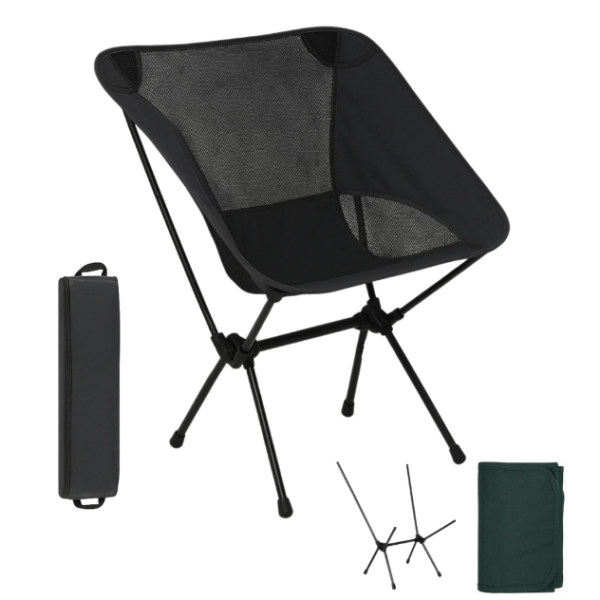 REPOSERA ULTRA PLEGABLE C/ESTUCHE NEGRO- KOA