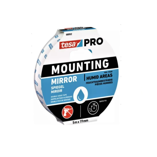 CINTA DOBLE FAZ ESPEJOS 19mm x 5mt - TESA
