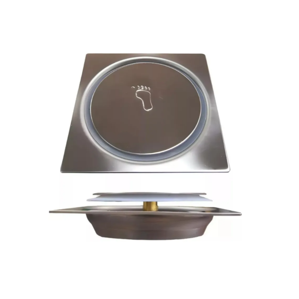 REJILLA ACERO INOX. PISO PRESS 12cm x 12cm - MOZART